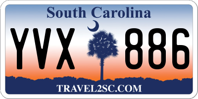 SC license plate YVX886