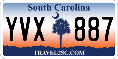 SC license plate YVX887