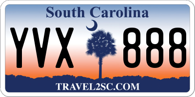 SC license plate YVX888
