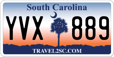 SC license plate YVX889