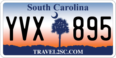 SC license plate YVX895
