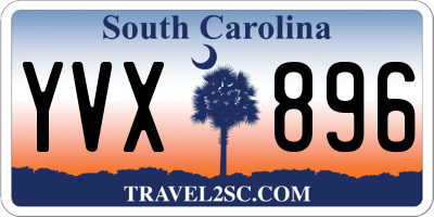 SC license plate YVX896