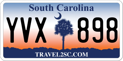 SC license plate YVX898