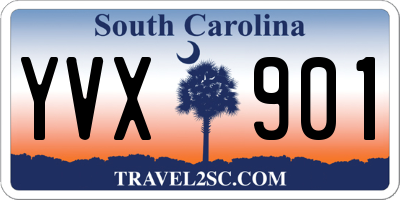 SC license plate YVX901