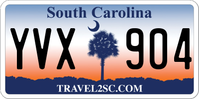 SC license plate YVX904