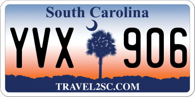 SC license plate YVX906
