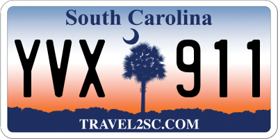 SC license plate YVX911