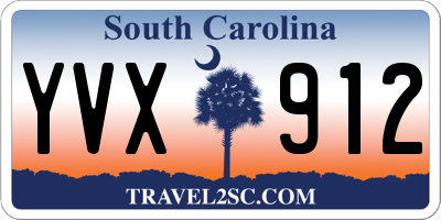 SC license plate YVX912