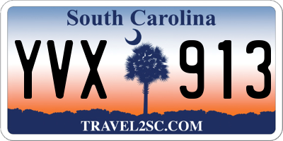 SC license plate YVX913