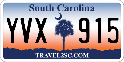 SC license plate YVX915