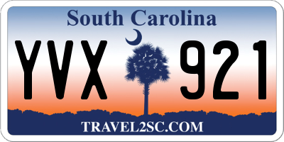 SC license plate YVX921