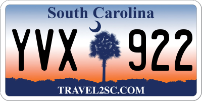 SC license plate YVX922