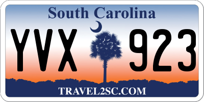 SC license plate YVX923