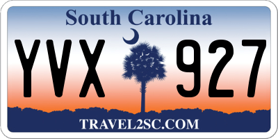 SC license plate YVX927