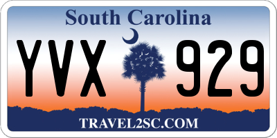SC license plate YVX929