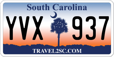 SC license plate YVX937