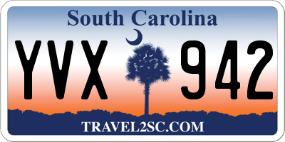 SC license plate YVX942