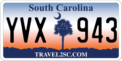 SC license plate YVX943