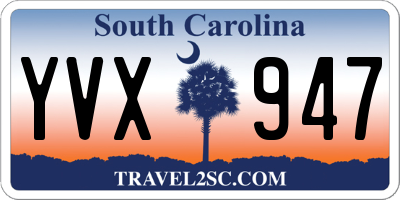 SC license plate YVX947