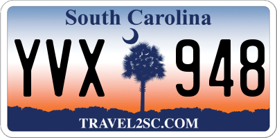SC license plate YVX948