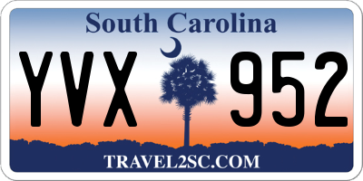 SC license plate YVX952