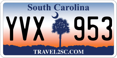 SC license plate YVX953