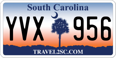 SC license plate YVX956