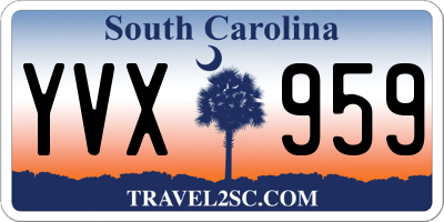 SC license plate YVX959