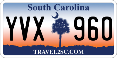 SC license plate YVX960