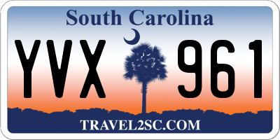 SC license plate YVX961