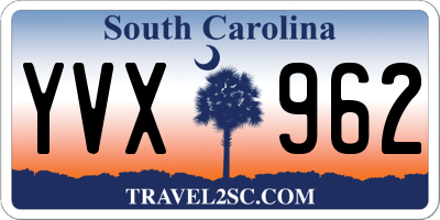 SC license plate YVX962