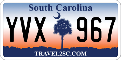 SC license plate YVX967