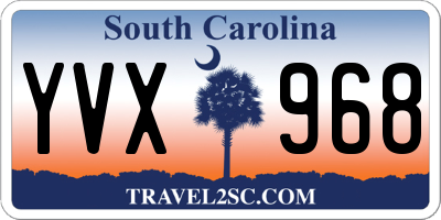 SC license plate YVX968