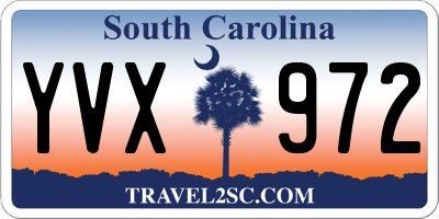 SC license plate YVX972
