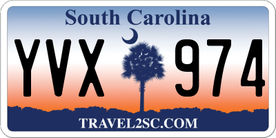 SC license plate YVX974