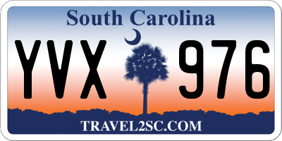 SC license plate YVX976