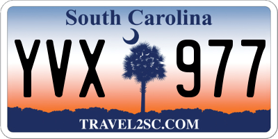 SC license plate YVX977