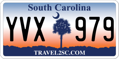 SC license plate YVX979