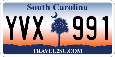 SC license plate YVX991