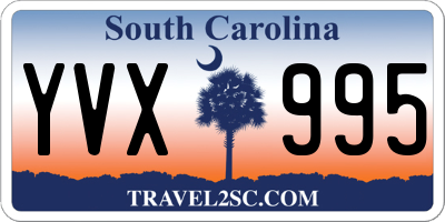 SC license plate YVX995