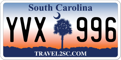 SC license plate YVX996