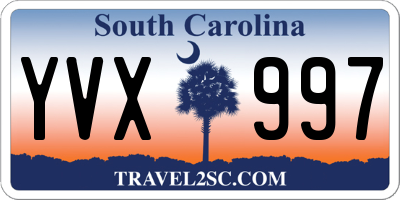 SC license plate YVX997