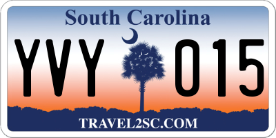 SC license plate YVY015