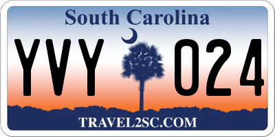 SC license plate YVY024