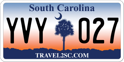 SC license plate YVY027