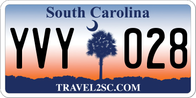SC license plate YVY028