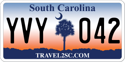 SC license plate YVY042