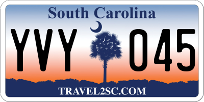 SC license plate YVY045