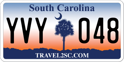 SC license plate YVY048