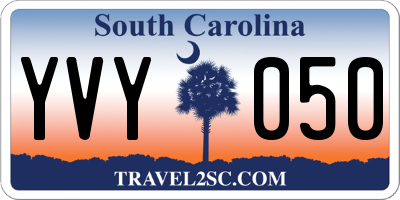 SC license plate YVY050